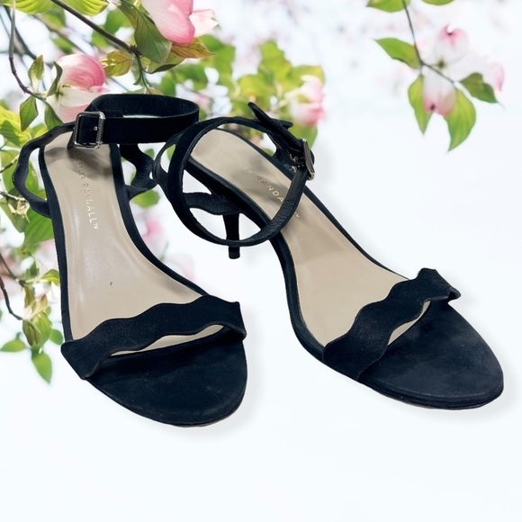 LOEFFLER Randal Reina Black Suede Heels - Picture 6 of 12